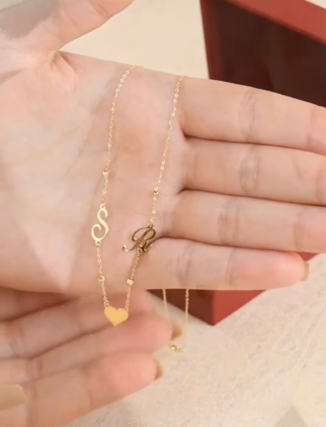 Collier Mes lettres D'amour en Or 18k