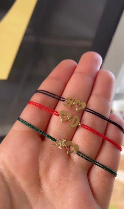 Cordon en Or 18k - Coeur Alphabet