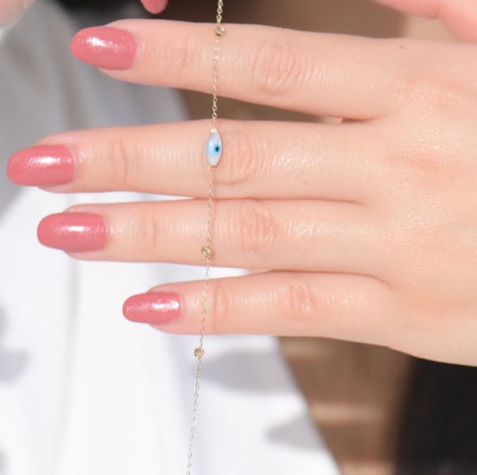 Gourmette EVILE EYE en Or 18k