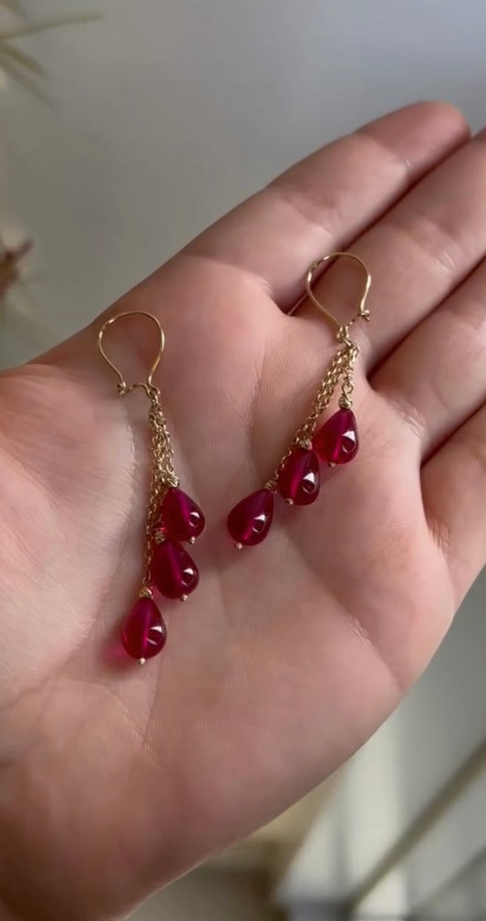 Boucles D'oreiles LUNARA en Or 18k - Pierres Naturelles