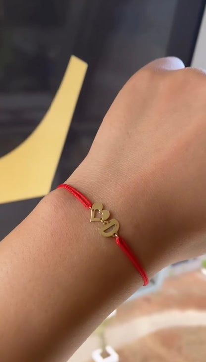 Cordon en Or 18k - Coeur Alphabet