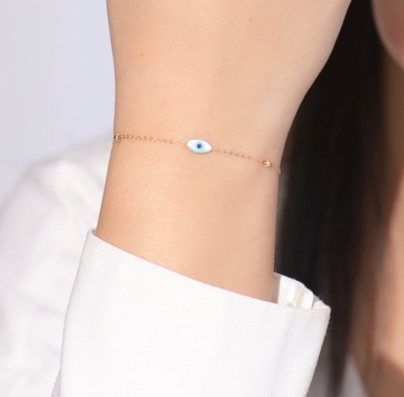 Gourmette EVILE EYE en Or 18k
