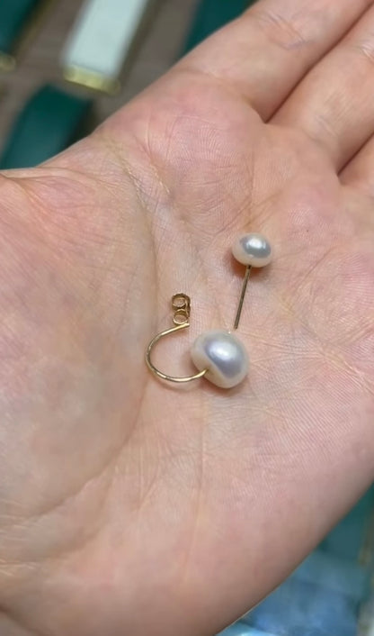 Boucles D'oreilles Double Perle Johar